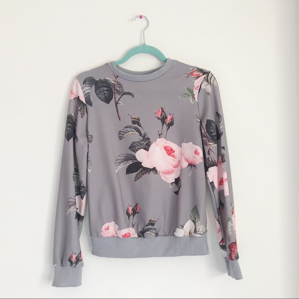 floral sweatshirt